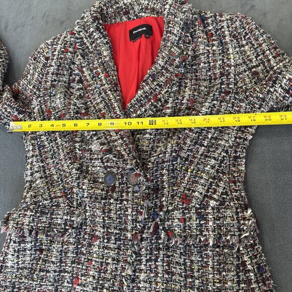 Desigual Tweed Chaw Blazer Drava Multicolor Women’s Size 40 (6) - Picture 12 of 13
